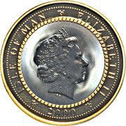½ Crown - Elizabeth II Greenwich Meridian Time Clock obverse image