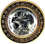 ½ Crown - Elizabeth II Greenwich Meridian Time Clock reverse image