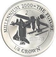 ½ Crown - Elizabeth II Millennium reverse image