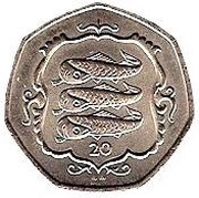 20 Pence - Elizabeth II Quincentenary of the College of Arms, United Kingdom, 1984 reverse image
