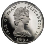 20 Pence - Elizabeth II Quincentenary of the College of Arms; Platinum Proof obverse image