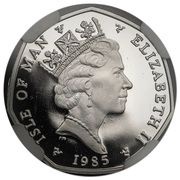 20 Pence - Elizabeth II 3rd portrait; Platinum Proof obverse image