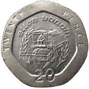 20 Pence - Elizabeth II 3rd portrait, United Kingdom, 1993-1995 reverse image