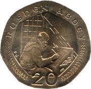 20 Pence - Elizabeth II 4th portrait, United Kingdom, 2000-2003 reverse image