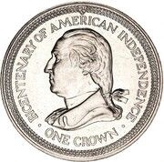 1 Crown - Elizabeth II Bicentenary of American Independence, United Kingdom, 1976 reverse image
