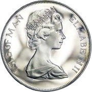 1 Crown - Elizabeth II Silver Jubilee; silver issue obverse image