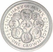 1 Crown - Elizabeth II Manx Coinage; Silver Issue, United Kingdom, 1979 reverse image