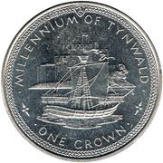 1 Crown - Elizabeth II Tynwald, United Kingdom, 1979 reverse image