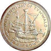 1 Crown - Elizabeth II Millennium of Tynwald, United Kingdom, 1979 reverse image