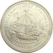 1 Crown - Elizabeth II Tynwald, United Kingdom, 1979 reverse image