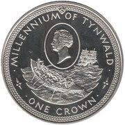 1 Crown - Elizabeth II Tynwald; silver issue, United Kingdom, 1979 reverse image