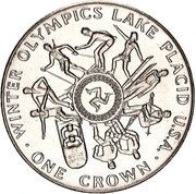 1 Crown - Elizabeth II Lake Placid Olympics, United Kingdom, 1980 reverse image