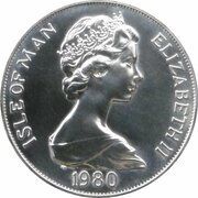 1 Crown - Elizabeth II Lake Placid Olympics; Silver obverse image