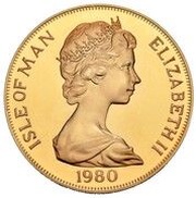 1 Crown - Elizabeth II Lake Placid Olympics; Gold Proof obverse image