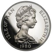 1 Crown - Elizabeth II Lake Placid Olympics; Platinum Proof obverse image