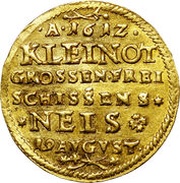 2 Ducats - Charles Shooting Festival in Neisse, Bohemia, 1612 reverse image
