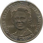 1 Crown - Elizabeth II Queen Mother, United Kingdom, 1980 reverse image