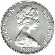 1 Crown - Elizabeth II Queen Mother; Silver BU obverse image