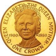 1 Crown - Elizabeth II 80th Birthday Queen Mother, United Kingdom, 1980 reverse image