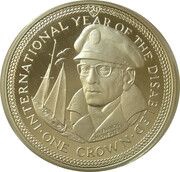 1 Crown - Elizabeth II Sir Francis Chichester - Silver Proof, United Kingdom, 1981 reverse image