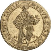 9 Ducats - Sebastian of Rostock, Bohemia, 1667 reverse image