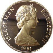 1 Crown - Elizabeth II Wedding, 2nd variety obverse image