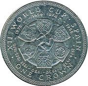 1 Crown - Elizabeth II World Cup, United Kingdom, 1982 reverse image