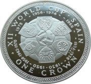 1 Crown - Elizabeth II World Cup - Spain, United Kingdom, 1982 reverse image