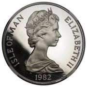 1 Crown - Elizabeth II World Cup - Spain; Platinum Proof obverse image