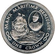 1 Crown - Elizabeth II Mayflower, United Kingdom, 1982 reverse image