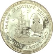 1 Crown - Elizabeth II H.M.S. Bounty; Silver Proof, United Kingdom, 1982 reverse image