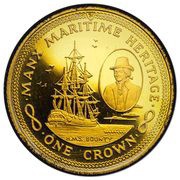 1 Crown - Elizabeth II H.M.S. Bounty; Gold Proof, United Kingdom, 1982 reverse image