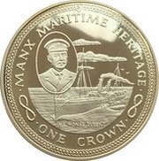 1 Crown - Elizabeth II P.S. Mona's Queen II; Silver issue, United Kingdom, 1982 reverse image