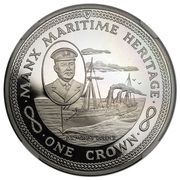 1 Crown - Elizabeth II P.S. Mona's Queen II; Platinum Proof, United Kingdom, 1982 reverse image