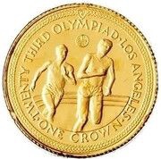 1 Crown - Elizabeth II Athletics; Gold 22ct, United Kingdom, 1984 reverse image