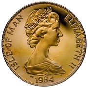 1 Crown - Elizabeth II Equestrian; Gold obverse image