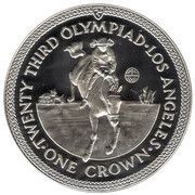 1 Crown - Elizabeth II Equestrian; Silver clad, United Kingdom, 1984 reverse image