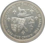 1 Crown - Elizabeth II College of Arms; Earl of Derby, United Kingdom, 1984 reverse image