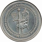 1 Crown - Elizabeth II Commonwealth Parliamentary ConferenceSpeaker Gawne's chair;, United Kingdom, 1984 reverse image