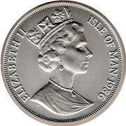 1 Crown - Elizabeth II World Cup Mexico - Players on Map; Silver Issue obverse image