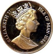 1 Crown - Elizabeth II World Cup Mexico - 2 Players on Football obverse image