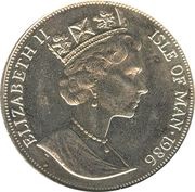 1 Crown - Elizabeth II World Cup Mexico - Flags obverse image
