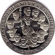 1 Crown - Elizabeth II Constitution, United Kingdom, 1987 reverse image