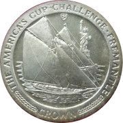 1 Crown - Elizabeth II America's Cup Challenge, United Kingdom, 1987 reverse image