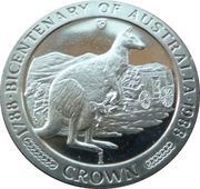 1 Crown - Elizabeth II Australia, United Kingdom, 1988 reverse image
