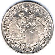 1 Crown - Elizabeth II Mutiny on the Bounty, United Kingdom, 1989 reverse image