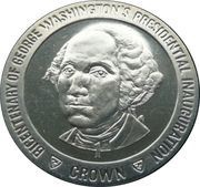 1 Crown - Elizabeth II George Washington, United Kingdom, 1989 reverse image