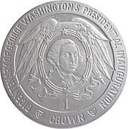 1 Crown - Elizabeth II George Washington, United Kingdom, 1989 reverse image