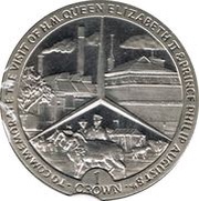 1 Crown - Elizabeth II Royal Visit, United Kingdom, 1989 reverse image