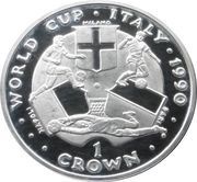 1 Crown - Elizabeth II World Cup - Italy, United Kingdom, 1990 reverse image